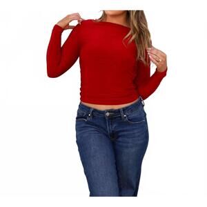 NEW TRESSER celeste open back cowl top in red